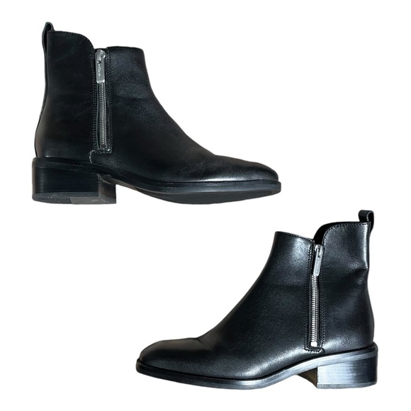 3.1 Phillip Lim Alexa Leather Ankle Bootie Dual Side Zippers Boots - Picture 5 of 10